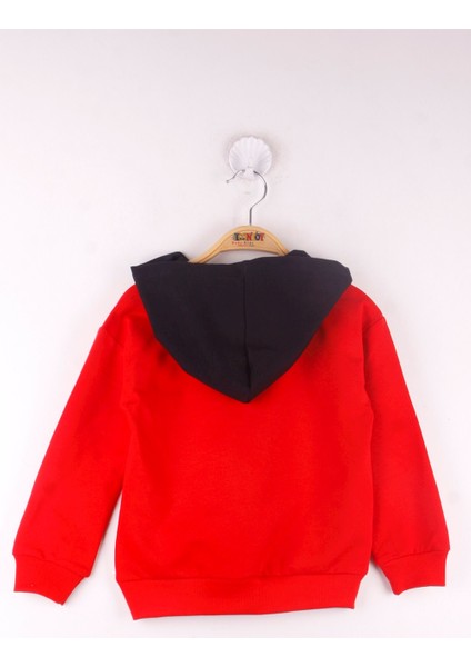 Kız Çocuk Kedi Nakışlı Kapüşonlu Sweatshirt fiyatları
