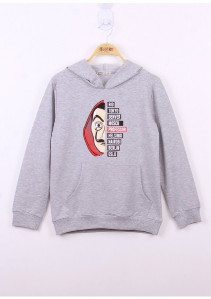 Erkek Çocuk La Casa Baskılı Sweatshirt