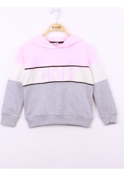 Kız Çocuk Hope Baskılı Garnili Sweatshirt