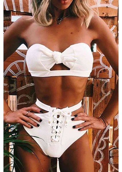 Özel Tasarım Bikini Takım Beyaz