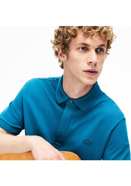 Erkek Regular Fit Mavi Paris Polo