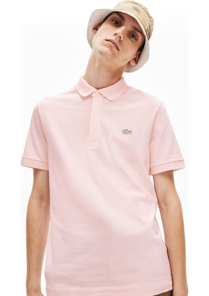 Erkek Regular Fit Pembe Paris Polo