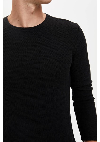 Uzun Kollu Slim Fit Basic Tişört R4690AZ20AU