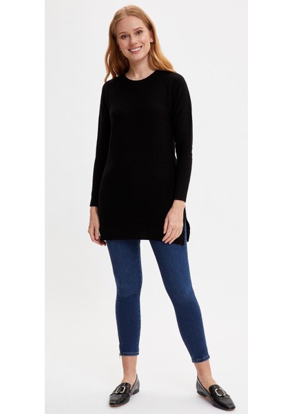 Basic Relax Fit Uzun Kollu Triko Kazak L6333AZ20WN