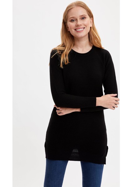 Basic Relax Fit Uzun Kollu Triko Kazak L6333AZ20WN