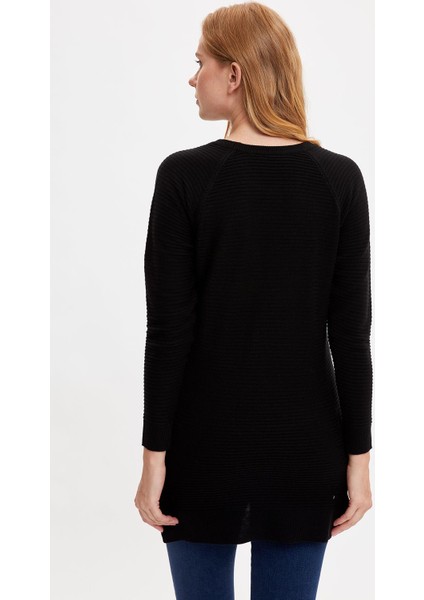 Basic Relax Fit Uzun Kollu Triko Kazak L6333AZ20WN