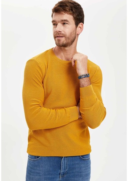 Bisiklet Yaka Slim Fit Triko Kazak R1054AZ20WN