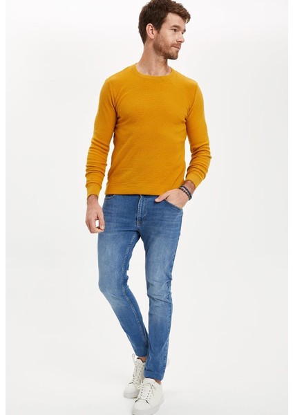 Bisiklet Yaka Slim Fit Triko Kazak R1054AZ20WN