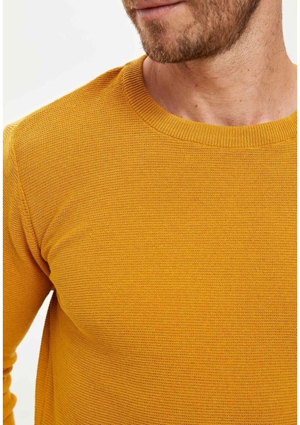 Bisiklet Yaka Slim Fit Triko Kazak R1054AZ20WN