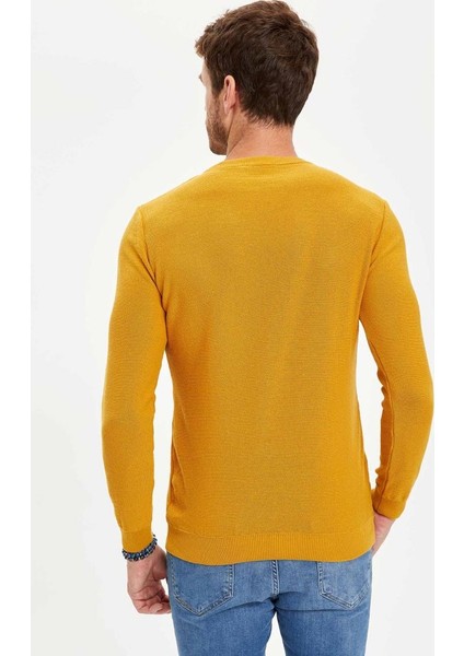 Bisiklet Yaka Slim Fit Triko Kazak R1054AZ20WN