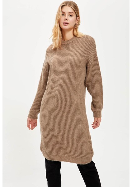 Bisiklet Yaka Uzun Kollu Triko Tunik R5704AZ20CW