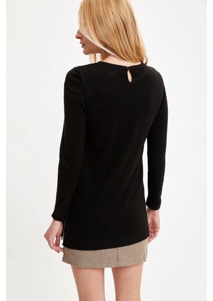 Yaka Detaylı Relax Fit Triko Tunik R1192AZ20AU