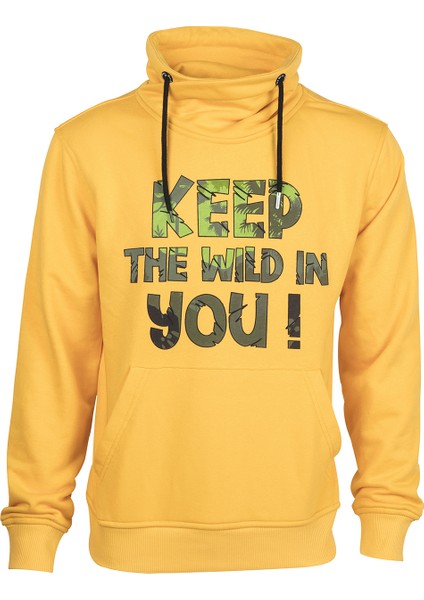 Keep Wild Hoodie Mustard Sweat Shirt