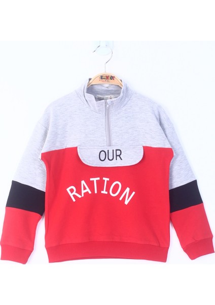 Erkek Çocuk Ration Baskılı Sweatshirt