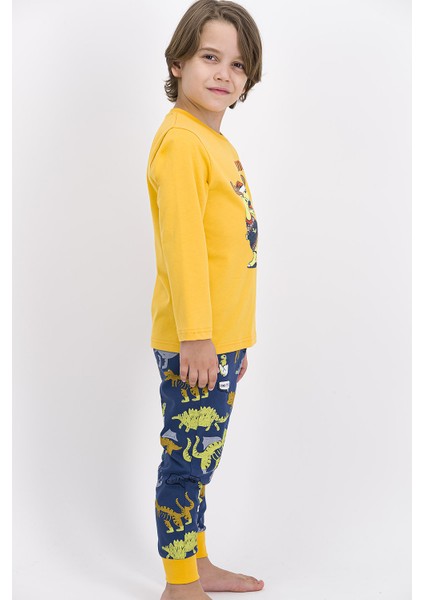 Erkek Çocuk Uzun Kollu Pijama Takımı Kayısı RP1847-2