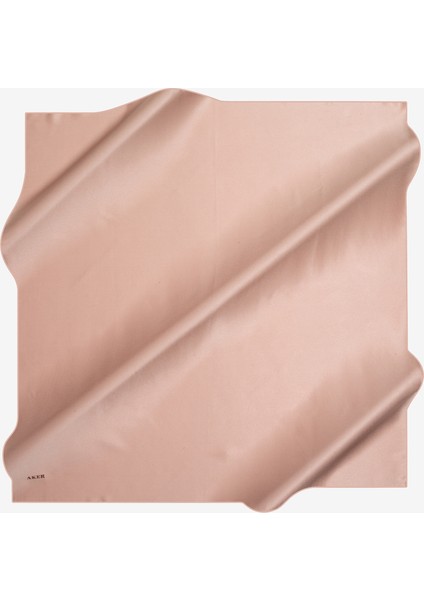 Somon Düz Taşlanmış İpek Krep Saten Eşarp / 90X90 / 7747758-392