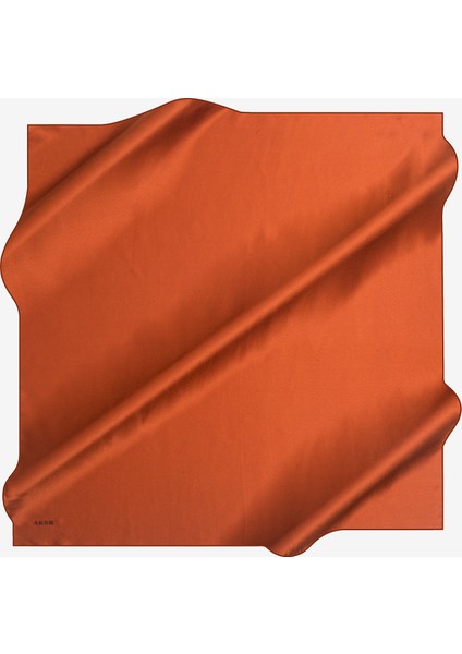 Tarçın Düz Taşlanmış İpek Krep Saten Eşarp / 90X90 / 7747758-365