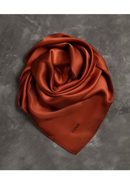 Tarçın Düz Taşlanmış İpek Krep Saten Eşarp / 90X90 / 7747758-365 fiyatları