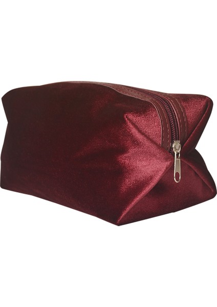 Slogan Nakışlı Kadife Tote Çantaİkili Set