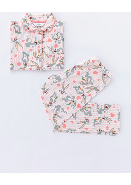 Gül Kurusu Kız Çocuk Pink Bugs 2'li Pijama Takımı