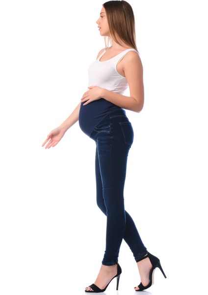 Yüksek Ribanalı Skinny Jean Lacivert