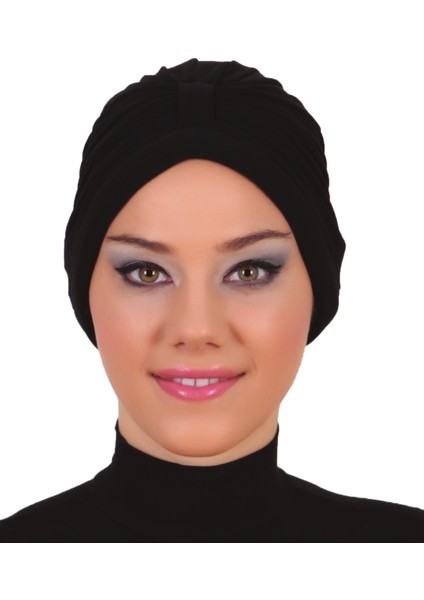Bantlı Hazır Türban Tesettür Havuz Bonesi