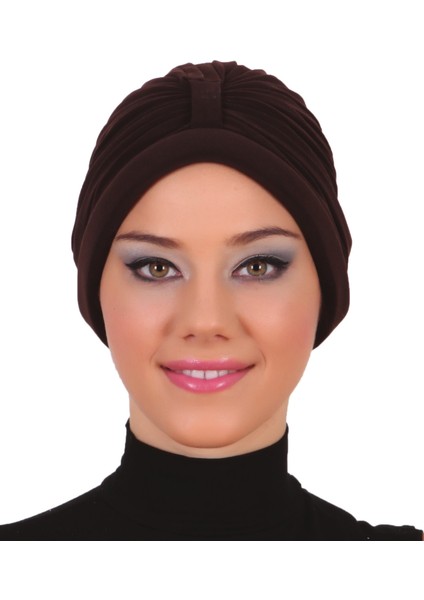 Bantlı Hazır Türban Tesettür Havuz Bonesi