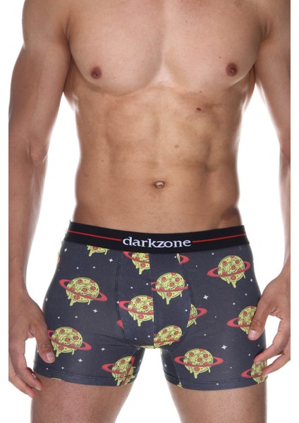 Lacivert Dijital Baskı DesenliErkek Boxer