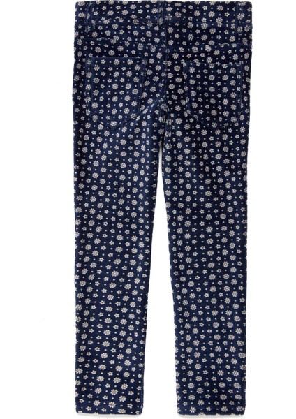 Kız Çocuk Desenli Kadife Jegging