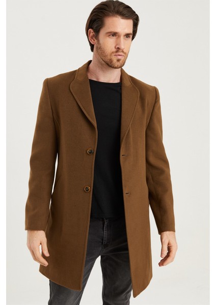 PLT8398 Erkek Palto-Camel
