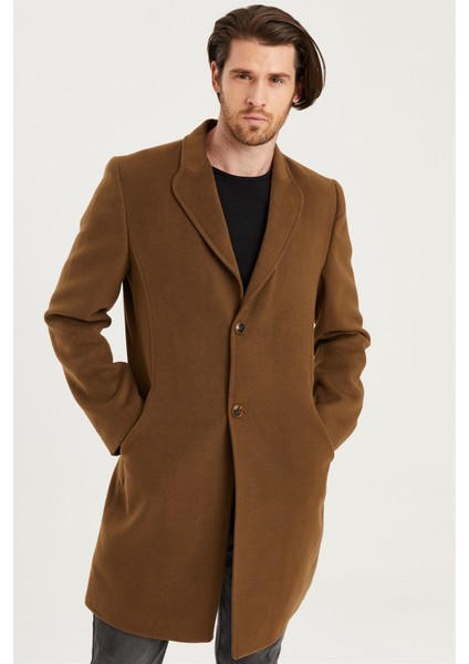 PLT8398 Erkek Palto-Camel
