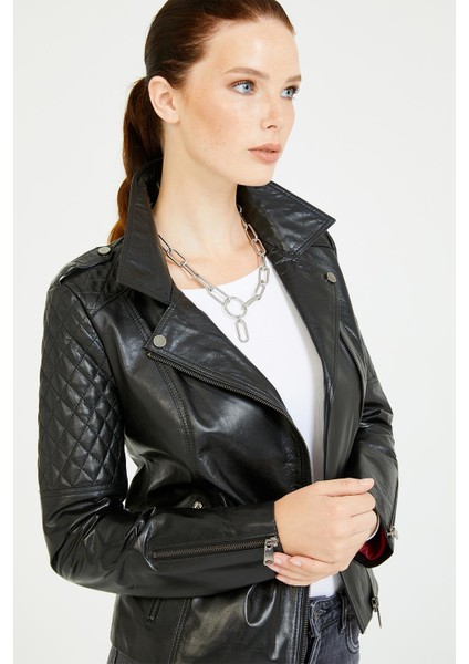 Eleanor Siyah Deri Mont 211504 modelleri