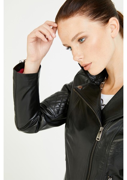 Eleanor Siyah Deri Mont 211504 fırsatları