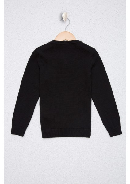 Erkek Çocuk Siyah Basic Triko Kazak 50224680-VR046 fiyatları