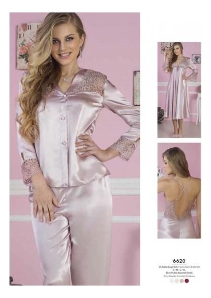 6620 Göğüs Kaplı 6 Lı Saten Set fiyatları