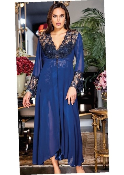 495 Kadın Kaplı 6'lı Saten Takım