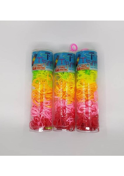 Renkli İnce Lastik Toka 3 Paket Tn135