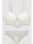 4737 Ekru Rome Balenli Soft Push Up Sütyen Takımı 1