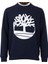 Tree Logo Crew Neck Erkek Mavi Sweatshirt TB0A2BJ8U101 1