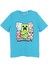 Minecraft Silikon Baskılı Erkek Çocuk T-Shirt 4 - 12 Yaş Mavi 1