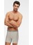 Erkek Penye Likra Compact Long Boxer Düğmeli 4'lü 1