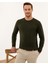 Erkek Yeşil Slim Fit Bisiklet Yaka Basic Triko Kazak 50227677-VR054 1