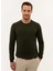 Erkek Yeşil Slim Fit Bisiklet Yaka Basic Triko Kazak 50227677-VR054 2