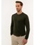 Erkek Yeşil Slim Fit Bisiklet Yaka Basic Triko Kazak 50227677-VR054 4