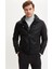 Slim Fit Kapüşonlu İçi Yumuşak Tüylü Suni Deri Mont N9693AZ20WN 2