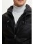 Slim Fit Kapüşonlu İçi Yumuşak Tüylü Suni Deri Mont N9693AZ20WN 3