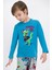 Erkek Çocuk Uzun Kollu Pijama Takımı Açık Petrol RP1847-2 1