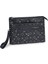 Kadın Basic Clutch Çanta Monogram Desen Siyah Gri (4034SG) 214031 1