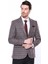 Erkek Bordo Ekose Desenli Sivri Yaka Slim Fit Ceket 1