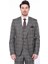 Erkek Füme Ekose Desenli Sivri Yaka Slim Fit Ceket 3